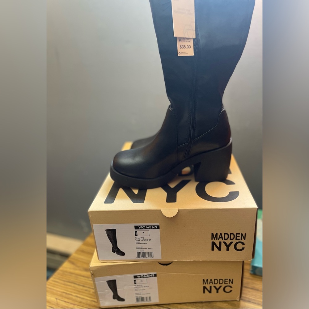 Madden NYC Tall Lug Boot size 7 or 8
